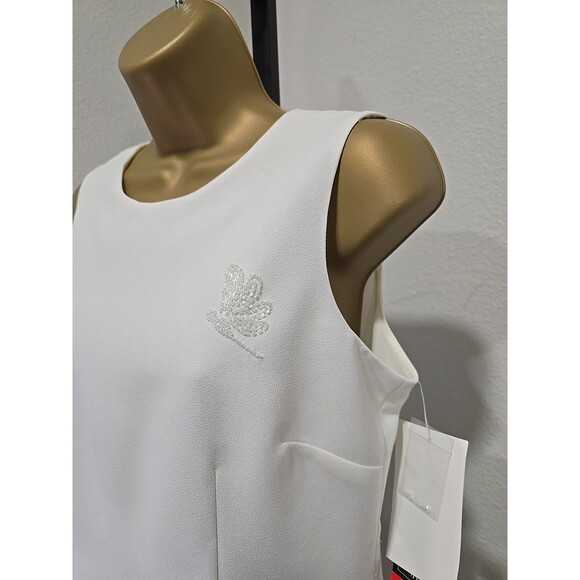 Vtg Jessica Howard Beaded White Long Dress Womens 8P Formal Wedding Sleeveless - Picture 2 of 6